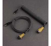 Connettore da Aviatore Staccabile A Doppia Manica Cavo A Spirale USB-C per Tastiera Meccanica da Gioco Personalizzata (Color : Grayish Yellow)
