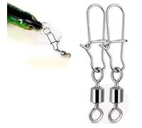 Connettore da Pesca Cuscinetto Girevole Girevole in Acciaio Inossidabile Resistente e Leggero 50 Pezzi per Gli Appassionati di Pesca (5#)