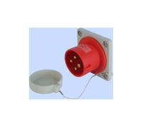 Connettore da tavolo dritto 16A 3P+Z 400V rosso IP44 WTP 922031