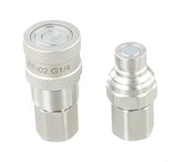 Connettore d'acciaio idraulico rapido inossidabile con il fronte di vampata della valvola 1/2 piano per Npt 1/4 3 oltre 8 tipo 0. 75 corpo d'acciaio di Indust per carbonio