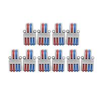 Connettore dado a leva da 10 pezzi SPL-42, morsettiera compatta per cavi a connessione rapida, tipo a molla per giunzioni di circuiti in linea, 250 V 32 A, diametro cavo 0,08-4,0 (SPL-42)