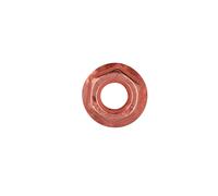 Connettore Dado Flangiato In Rame Placcato M8 x 1,25 x 13mm Esagonale 5pz 30739