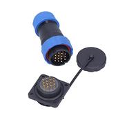 Connettore di alimentazione impermeabile IP68 Maschio Femmina Quadrato 4 fori Spina aeronautica Presa 380V 10A SP28 Rame Contatti placcati oro Durevole guscio PA66 per (14 perni)