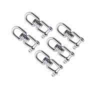 Connettore di ancoraggio per barca Connettore girevole for ancora in acciaio inossidabile 304 for catena di ancoraggio for imbarcazioni marine Connettore girevole per ancoraggio per barche(5PCS,M10)