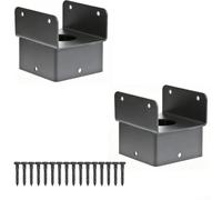 Connettore di ancoraggio per pali in legno da 4 x 4, offre un attacco stabile e sicuro per travi per terrazze, recinzioni e strutture pergolate (1 pezzo)