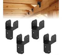 Connettore di ancoraggio per travi, travi e tetti di montaggio, 4 ponti di supporto e staffe in acciaio per previsti (7,6 x 8,9 cm)