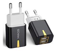 Connettore di carica USB, 2 confezioni con adattatore a 2 porte 5V/2.1A per iPhone 11, X, 8, 7, per Samsung Galaxy S10, S9, S8, Huawei, LG e altri telefoni cellulari.
