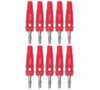 Connettore di cavo dell'altoparlante Kuuleyn, tappi di banana del filo altoparlante, 10pc/impostato Connettore terminale a spina banana 4 mm per generatori di ricarica dei (Rosso)