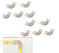 Connettore di COB 3PinFCOB da 10mm, utilizzato per la striscia LED di COB di WS2811 IC RGB 630LED/m, connettore a forma di L 10pcs