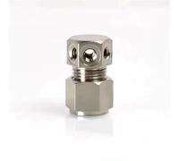 Connettore di compressione in rame placcata per il sistema di nebbia, tubo da 3/8 '' aderente dritto con connessione adattatore di filo femminile con connettore terminale con connettore finale