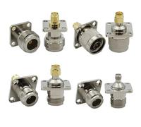 Connettore di conversione coassiale tipo N a SMA maschio, convertitore cavo di trasmissione, 17,5 mm, piastra flangia a 4 fori (tipo 2,5 PCS)