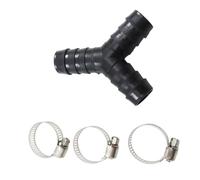 Connettore di drenaggio a forma di Y, tubo di prolunga nero per lavatrice, diametro 20 mm, a prova di perdite, stabile, connettore per tubo di prolunga nero a forma di Y