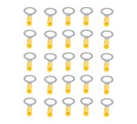 Connettore di fili elettrici dell'anello Set 25 pc terminali di crimpatura in nylon di ferro per attrezzatura elettrica Automazione industriale foro bullone 13 mm AWG 12-10