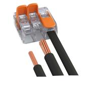 Connettore di giunzione WAGO 3 conduttori 4 mm2 - 50 PZ - 14.286.34 - 1428634