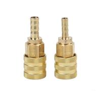 Connettore di gonfiaggio valvola pneumatico auto in ottone Quick Connect 6mm 8mm adattatore pompa per tubo dell'aria ugello con impugnatura zigrinata antiscivolo 2PCS