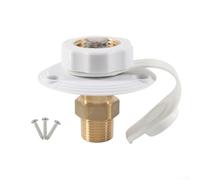 Connettore di ingresso dell'acqua per rimorchio da viaggio 3/4 NH femmina 1/2 NPT maschio con valvola di ritegno per sistemi idrici camper, resistente alle intemperie e (bianco)