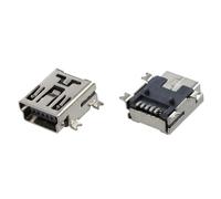 Connettore di ricarica per scheda PCB con montaggio a mini USB tipo B femmina a 5 pin, 10 pezzi