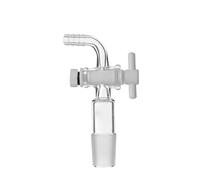 Connettore di scarico a pistone a tre vie in PTFE con valvola a pistone in PTFE Adattatore in tetrafluoroetilene Valvola a farfalla Connettore di aspirazione a forma di T(Joint 19mm)