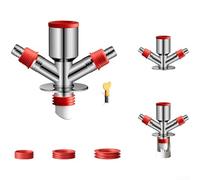 Connettore di scarico della lavatrice, giunto a 3 vie per tubo di drenaggio del balcone, splitter per tubo di scarico della lavatrice e scarico a pavimento (E)