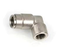 Connettore di slittamento in ottone da 3/8 ", connettore rapido con blocco a pressione ad alta pressione Mistroso ugello giunto dritto con sedile per il sistema di raffre 1/8 Inner Wire Elbow 5 pezzi