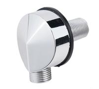 Connettore di uscita a gomito per doccia in materiale plastico, adatto per il Regno Unito standard da 1/2 pollici, connessione in PVC, facile installazione, colore cromato