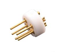 Connettore DIN maschio a 5 poli per braccio giradischi LP, ottone placcato oro con isolamento PTFE, saldatura audio ad alta fedeltà per registratore in vinile, bianco/oro