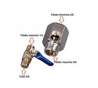 Connettore d'ingresso depuratore acqua osmosi inversa da 3/8