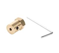Connettore d'ottone del giunto di accoppiamento de Giunto for albero motore flessibile in ottone da 3 mm a 8 mm, connettore esagonale con chiave a brugola, 1 pz.(5mm)