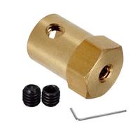 Connettore d'ottone dell'accoppiamento dell'albero Confezione da 4 adattatori for mozzo esagonale in ottone, foro multiplo, giunto, connettore motore, manicotto albero(8mm)
