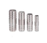 Connettore dritto a due vie in acciaio inox 304 per tubi flessibili da 6 mm, 8 mm, 10 mm, 12 mm, 13 mm, 14 mm, 15 mm, 16 mm, 17 mm, 18 mm, 19 mm, 20 mm