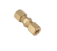 Connettore dritto, raccordo a compressione da 1 pezzo, adatto for tubo 3/16 pollici di diametro esterno, connettore unione in ottone, giunto for flessibile