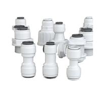 Connettore dritto, raccordo rapido for acqua, tubo flessibile da 1/4", filettatura maschio-femmina 3/8", connettore di accoppiamento, filtro for, parti for osmosi inversa(8)