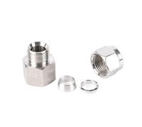 Connettore drittoRaccordo dritto SS 304, adattatore di unione a compressione a doppia ghiera, connettore femmina M14 M20 in acciaio inox(6MM*M14)