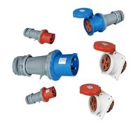 Connettore e presa industriale IP44 63A 3 poli 4 poli 5 fori set di prese diritte da incasso maschio e femmina(IP443p63Aplugconnector)