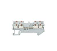 Connettore elettrico a 4 conduttori PT1.5-QU, doppio filo, plug-in, morsettiera per guida DIN, 10 pezzi(PT1.5-QU GRAY)