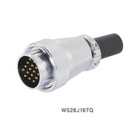Connettore elettrico a vite WS28 TQ con guscio metallico M28 2 3 4 7 10 12 16 17 20 24 26 pin, alimentazione CA 5-50 A maschio(16pin plug)