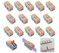 Connettore Elettrico CESFONJER 14 Pezzi Mini Compact Connettore Morsettiere