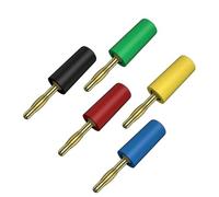 Connettore elettrico con spina a banana da 2 mm Adattatore for spina da pannello isolato Jack a banana Connettore for saldatura in filo di rame puro(Yellow)