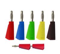 Connettore elettrico for saldatura placcato in rame nichelato con spina a banana impilabile da 40 pezzi 4 mm(40 Yellow)