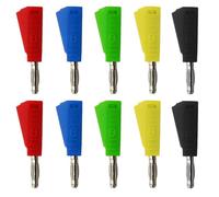 Connettore elettrico for saldatura placcato in rame nichelato con spina a banana impilabile da 40 pezzi 4 mm(40 Blue)