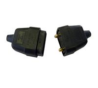 Connettore Elettrico In Gomma Dencon 2 Pin 10A Nero DCN9412BNB