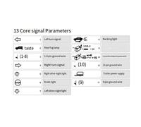 Connettore Elettrico Plastico Per Rimorchio 13 Poli 12V