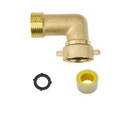 Connettore esagonale for tubo da giardino splitter a 1-2-4 vie in ottone resistente con impugnatura comoda Adattatore for valvole di intercettazione for rubinetto dell'acqua(1 Way curved USA)