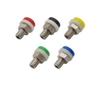 Connettore femmina con presa a banana piccola da 2 mm, dado, montaggio a pannello, connettori terminali con spina di prova a banana(Red,5Pcs)