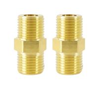 Connettore filettato maschio doppio in ottone generale Raccordo idraulico forte Giunti forti per tubi di varie dimensioni Connettore dritto filettato maschio in ottone