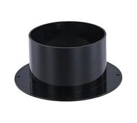 Connettore Flangiato A Parete Da 75/100/150 Mm For Tubo Di Ventilazione, Collegamento Condotto Aria, Connettore A Parete Nero ABS, Forniture For La Casa(100MM)