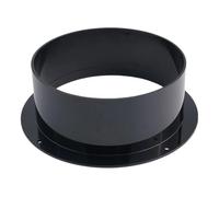 Connettore Flangiato A Parete Da 75/100/150 Mm For Tubo Di Ventilazione, Collegamento Condotto Aria, Connettore A Parete Nero ABS, Forniture For La Casa(150MM)