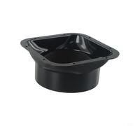 Connettore flangiato da parete in ABS da 100-200 mm, per collegamento condotto di ventilazione, compatibile con condotti d'aria da 110 mm, nero per parti e accessori HVAC (150 mm)