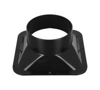 Connettore flangiato da parete in ABS da 100-200 mm, per collegamento condotto di ventilazione, compatibile con condotti d'aria da 110 mm, nero per parti e accessori HVAC (110 mm)
