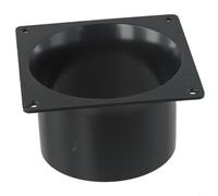 Connettore flangiato da parete in ABS per tubi di ventilazione e condotti dell'aria 75 mm, 100 mm, 120 mm, perfetto per il flusso d'aria interno (100 mm)